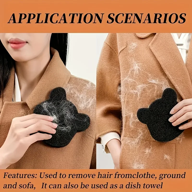 4PCS Washable Pet Hair Sponges Laundry Lint Remover for Washing Machine Reusable Fur Catcher Ball  Durable Household  Tool