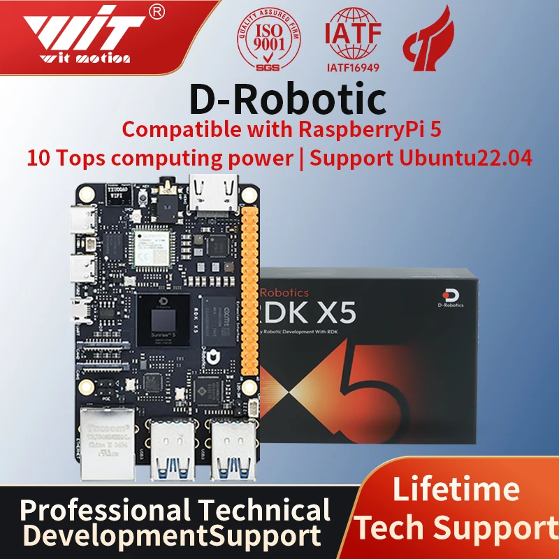 D-Robotics RDK X5 Development Board 4GB 8GB AI Large Model Powered By Sunrise 5 Chip 10 TOPS Computing Power for Robot Project