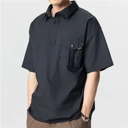 Summer new men's American POLO shirt T short-sleeved T-shirt loose lapel half-sleeved top