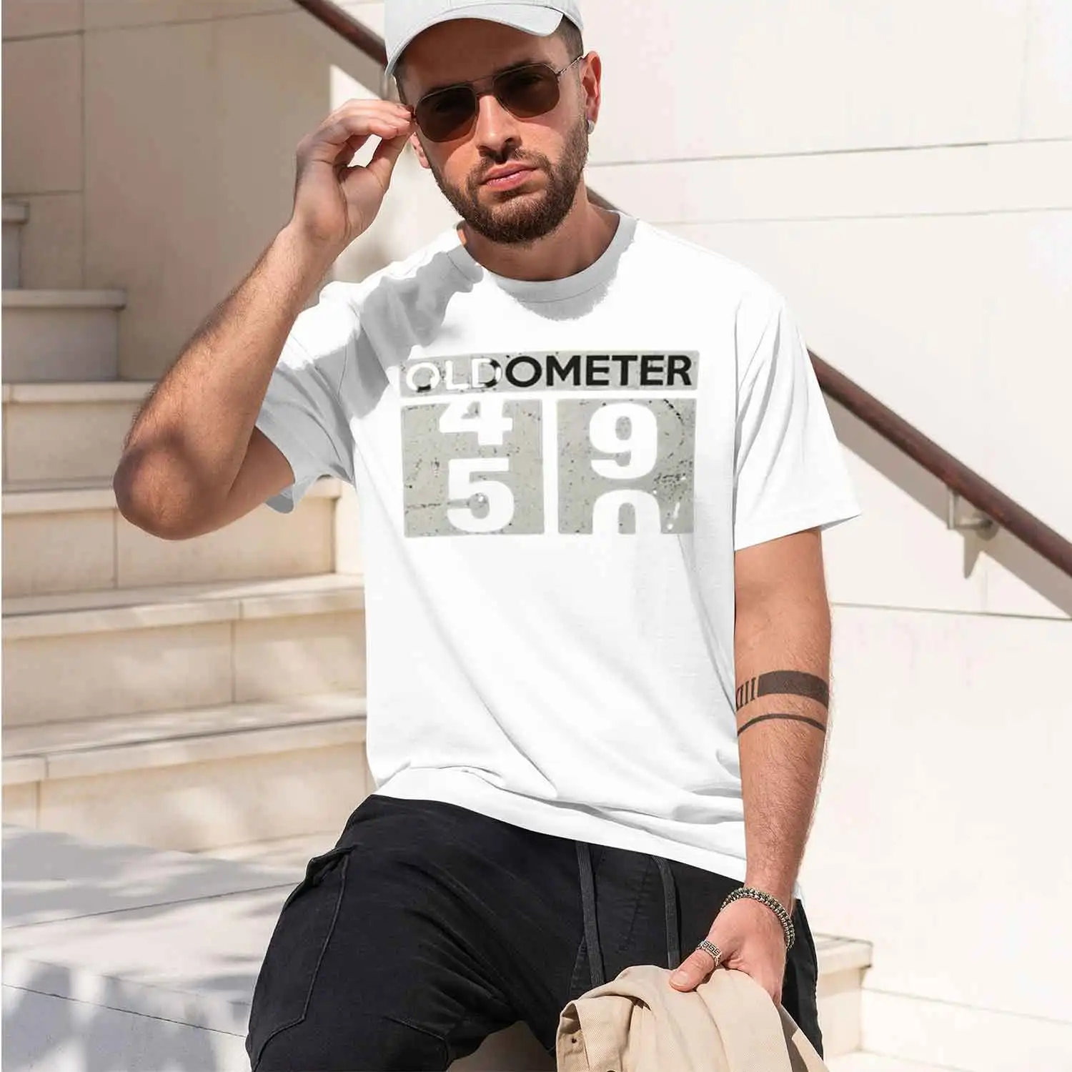 Time Digit T Shirt Homme New Style Olmeter 49 50 50Th Birtay Gift Cl Men Tshirt Latest Men's Grh Tees 2026 New Model Short-sleev