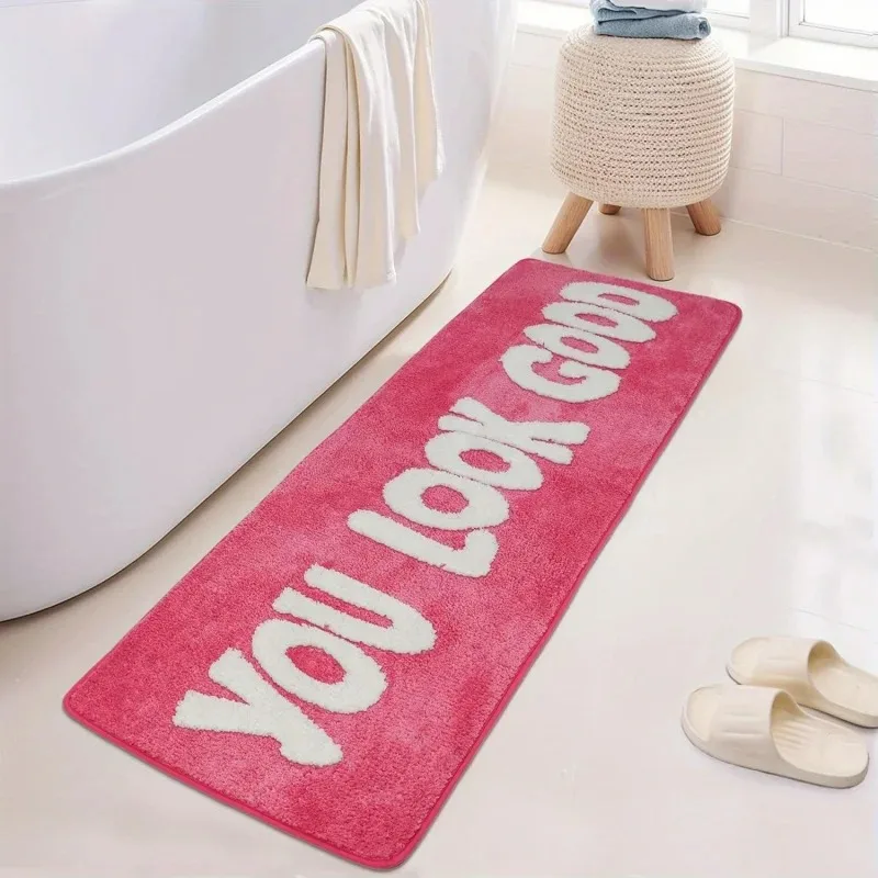 You Look Good Have A Good Time Long Runner Rug Long Runner Mat Non Slip Absorbent Floor Rug Living  Room Utility Room Decor