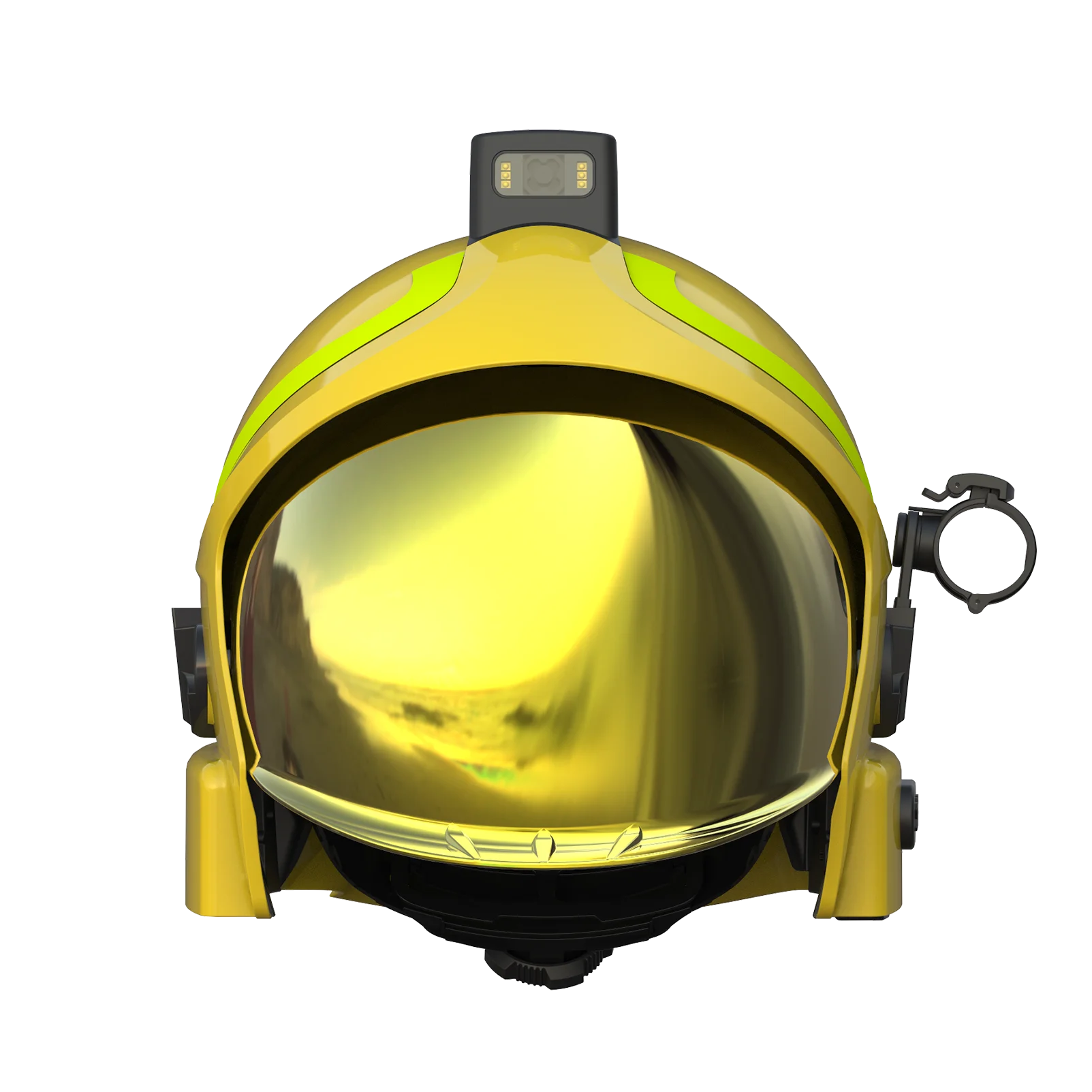 High Quality Customized Transparent Face Smart Emergency Safety Firefighter Helmet