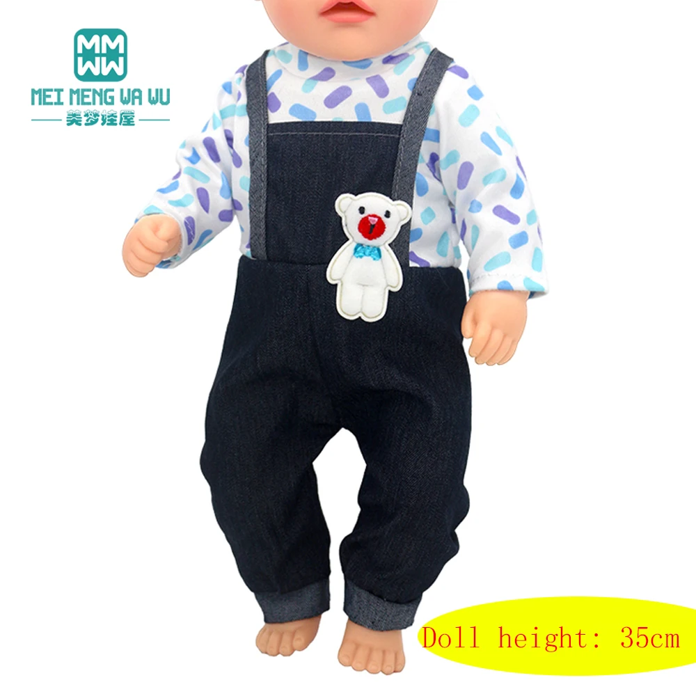 Mini Toys Doll Clothes 35cm 14inch Born Doll Fashion Blankets Dresses Onesies Suit Girl Gift