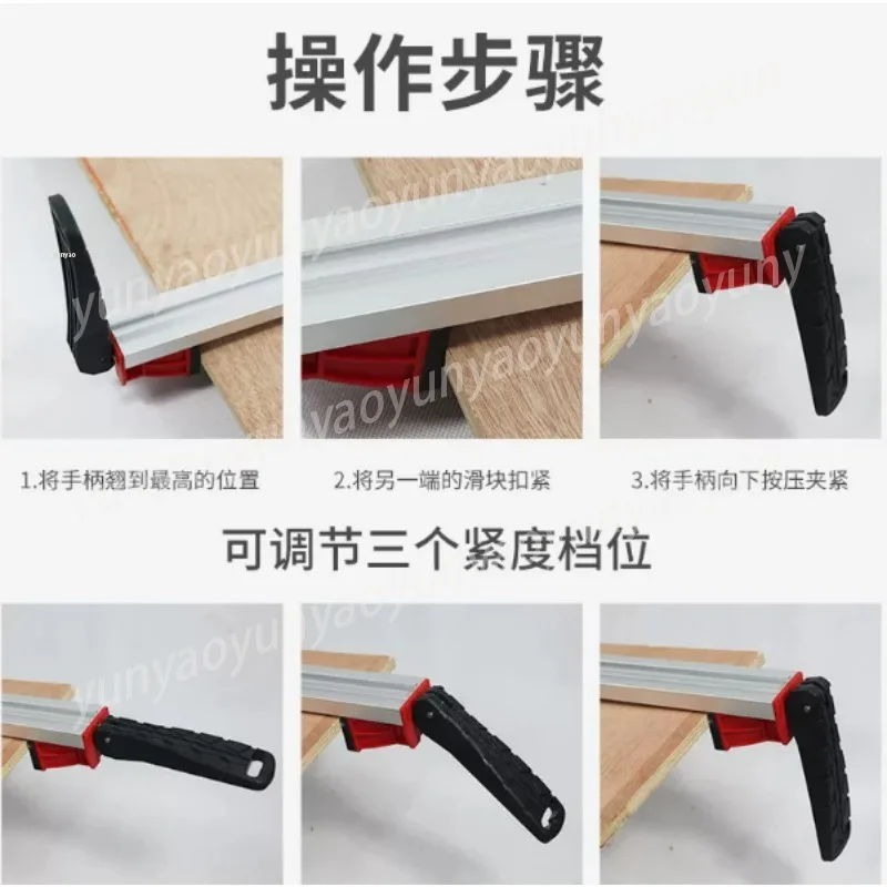 Circular Saw Guide Rail with Clamp, Aluminum Track Guide for Hand Saw Woodworking