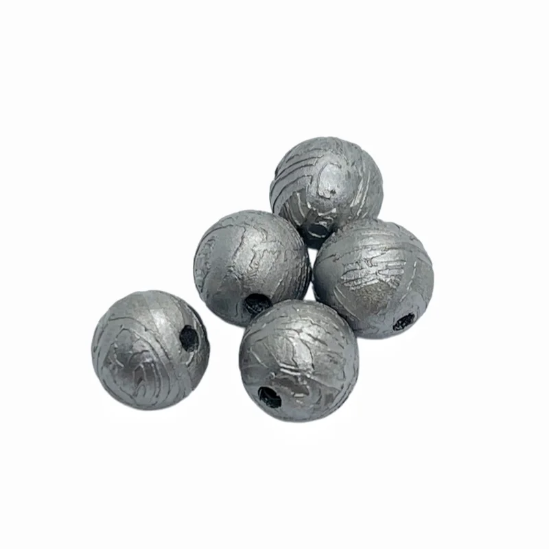 Muonionalusta Iron Meteorite Mini Round Sphere Bead Unique Widmanstatten Pattern Loose Bead For Bracelet Necklace Making