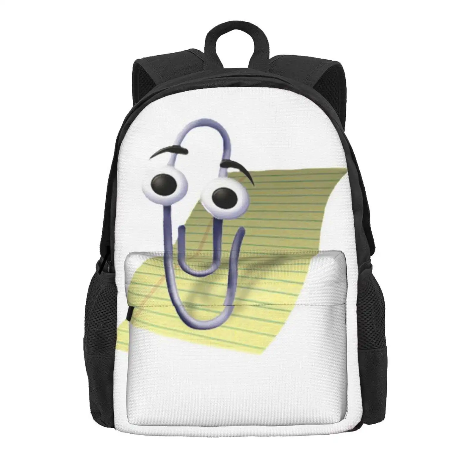 Clippy Hot Sale Schoolbag Backpack Fashion Bags Clippy Clippit Office Windows Xp Microsoft Software Graffetta Assistant Search