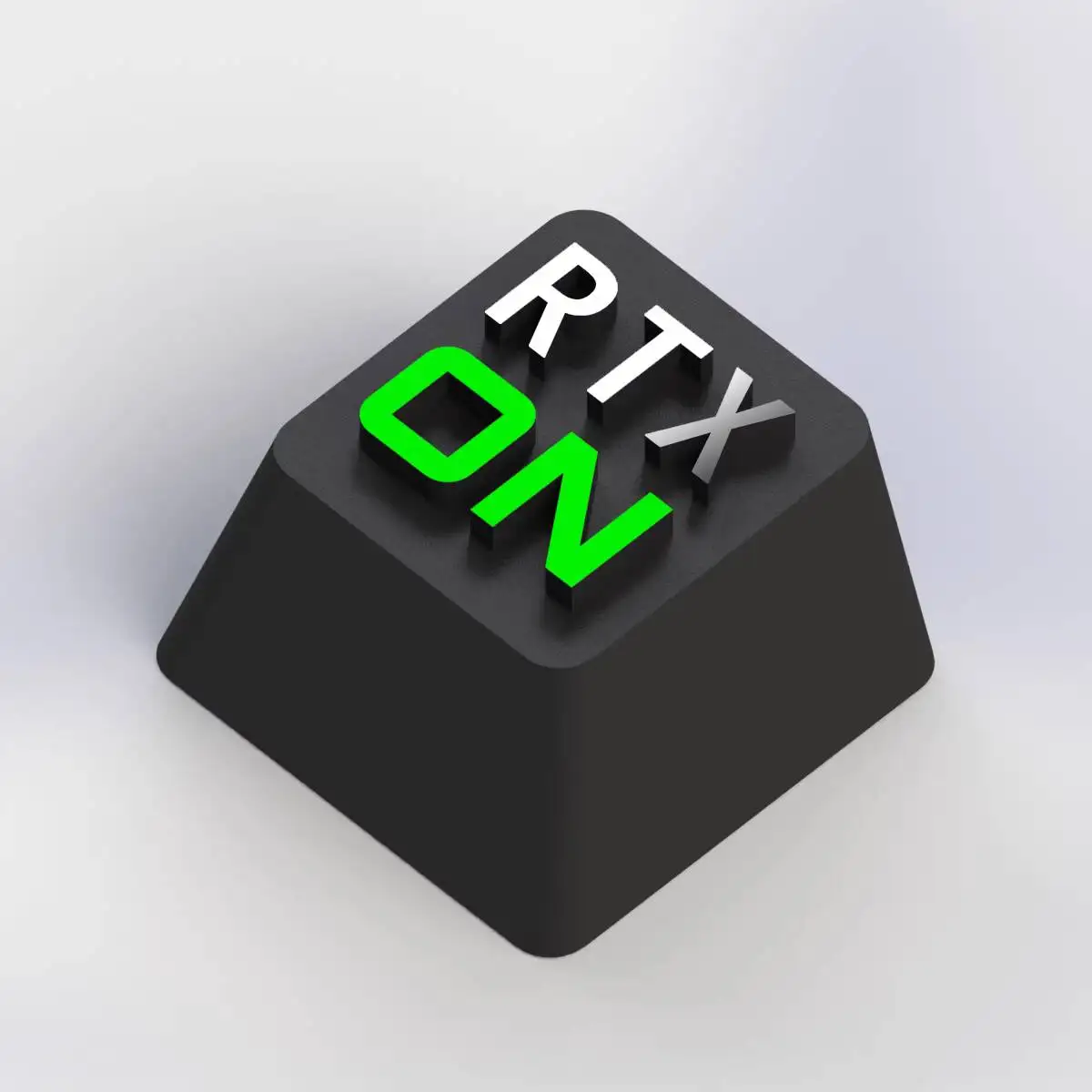 Key  Graphics RTX ON Peripheral Mechanical Keyboard Zinc Aluminum Alloy Metal Personalized Embossed Keycaps