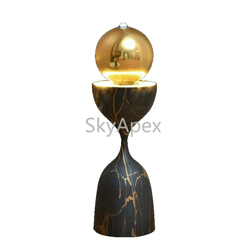 Light Luxury Floor Circulation Water Fountain Ornament With Rolling Ball High End Decor TV Cabinet Bar Table  Shop Opening  Gift