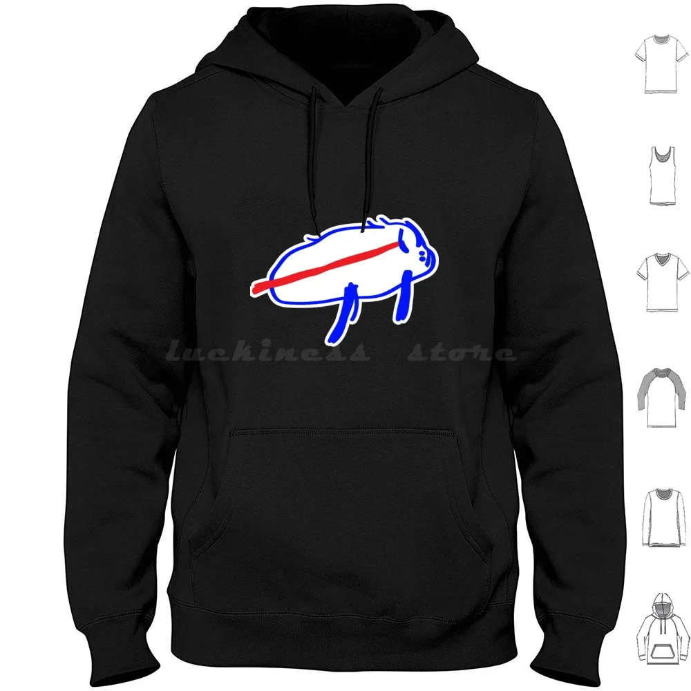 Josh Allen Dibujo Clásico. Sudadera con capucha de algodón de manga larga Josh Allen Patata New York Svn One Six Design Bills