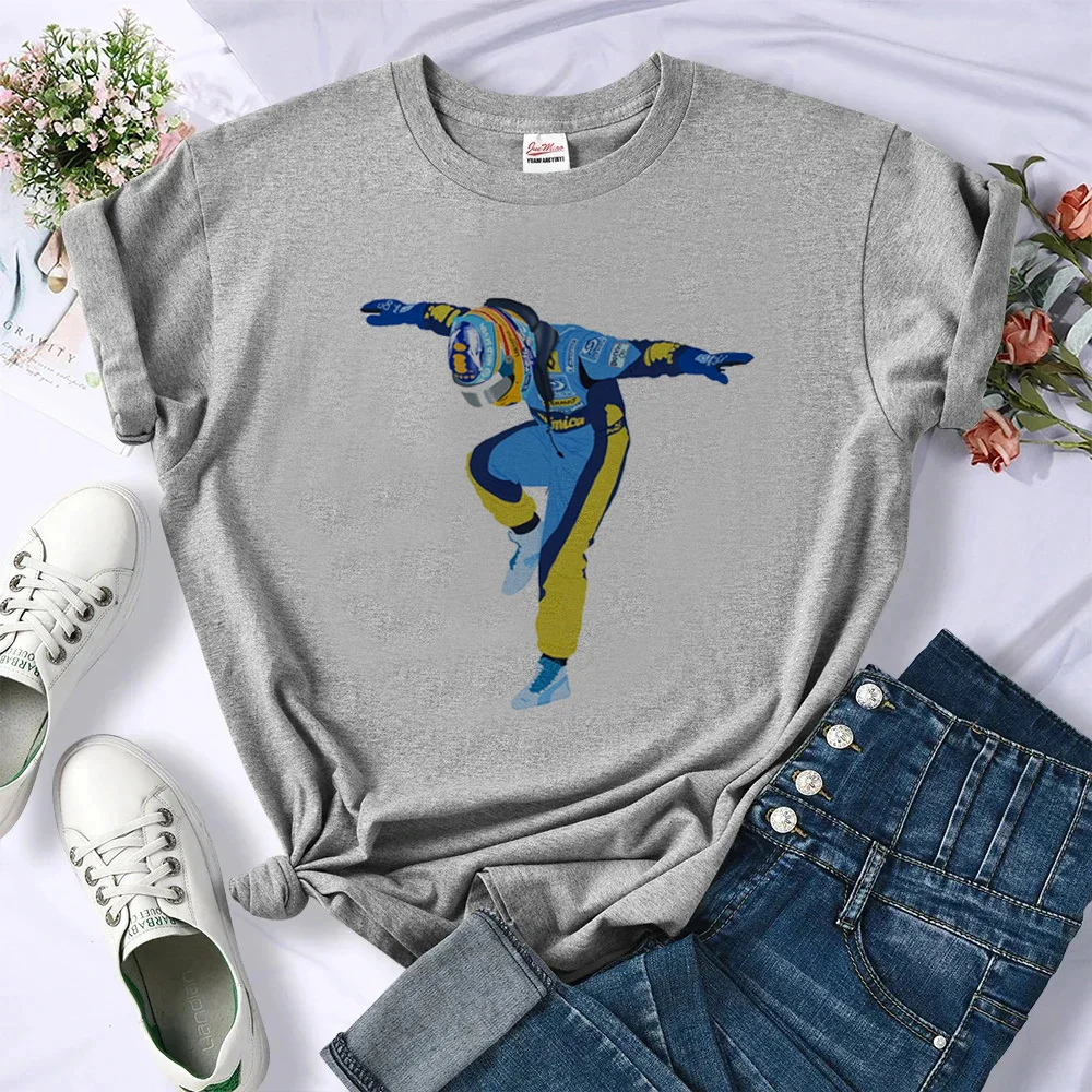 Fernando Alonso Top Tees Girl Hip Hop Digital Harajuku summer Colorful Kawaii Tshirt Retro Streetwear Breathable Gothic Vintage