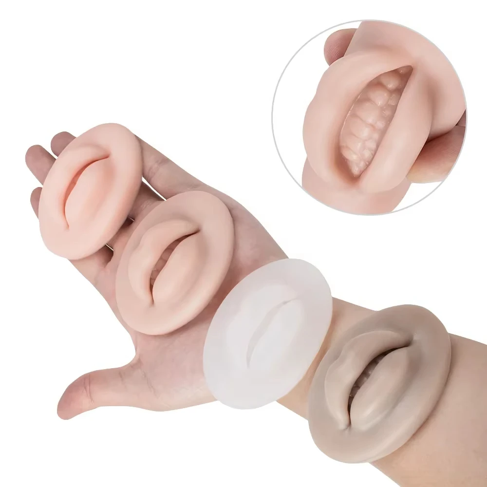 

Tattoo Accessory Silicone Lips Mold Tattoo Practice Fake False Skin 1pcs Permanent Lips Makeup Tatu Microblading Training PMU