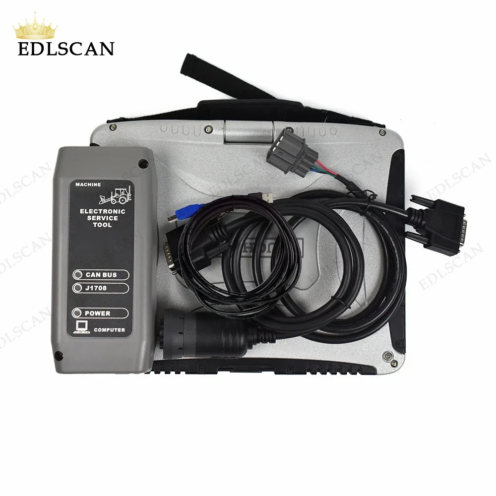 

CF19 auto diagnosis tool for JCB Electronic Service tool Interface wtih 9 Pin and 6 Pin cable truck excavator tractor