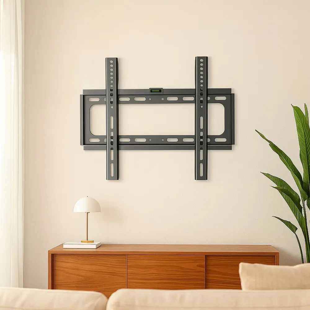 Stable Metal TV Wall Mount Fixed Fixed Mount Space Saving Universal TV Bracket Rust Prevention TV Stand Holder Living Room