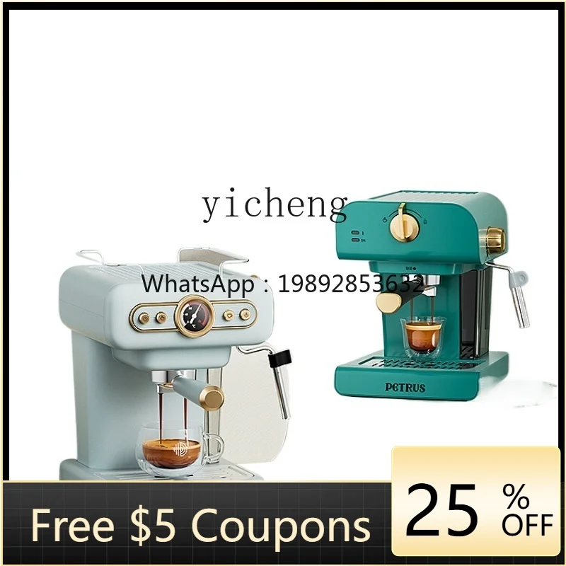 

Coffee Machine Concentrated Semi-automatic Manual Household Small Latte Art Milk Frother Integrated