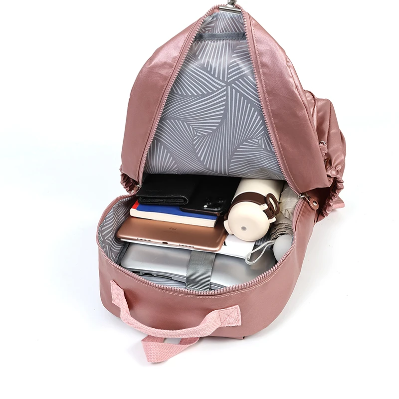 Girls Backpack with Pendant Large Capacity Commuting Hiking Trekking Camping Outdoor Travel Bag Portable Laptop Schoolbag