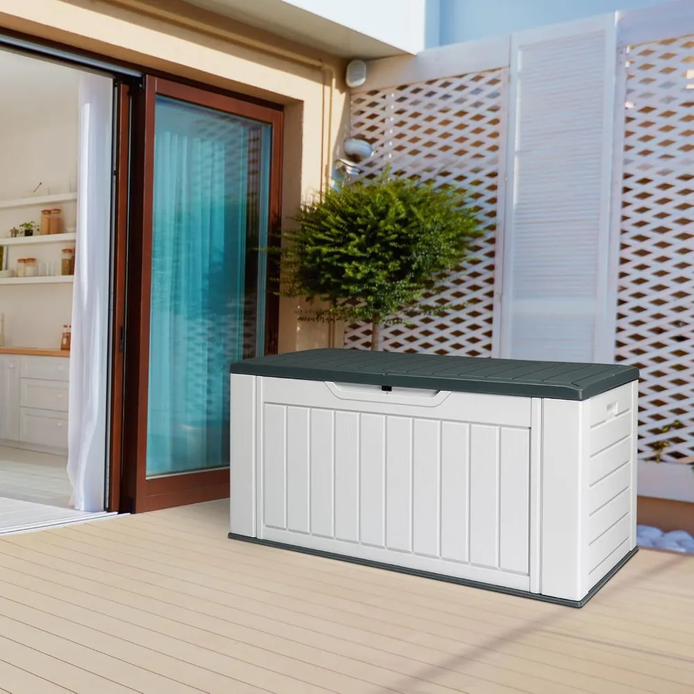 158 Gallon Extra Large Deck Box, Outdoor Storage Box for Patio Cushions Pool Supplies Garden Tools,Organization