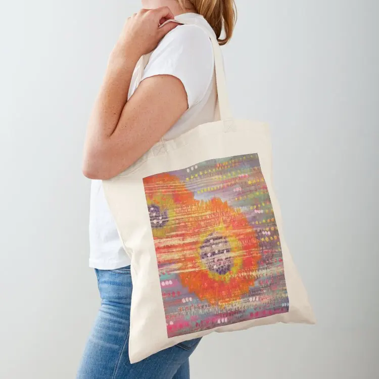 

Sunflowers of Time, Acrylic Tote Bag Fabric bag sacs de shopping shopping bags foldable canvas tote