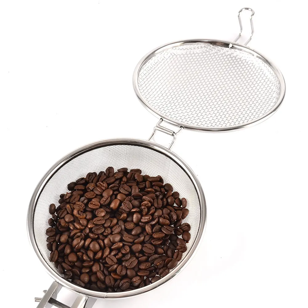 CAFEMASY Home Use Coffee Roaster Tool Handy Coffee Roasting Mesh Pan Unique Design Handheld Foldable Coffee Beans Roaster