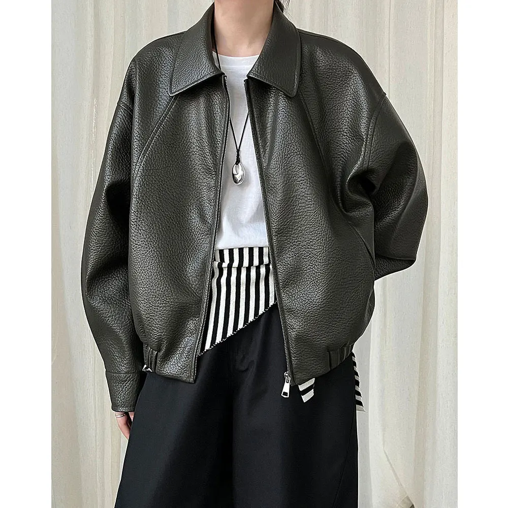 

Осень 2024, женская куртка из искусственной кожи, пальто, модная классическая черная куртка черного цвета, Femme Casaco Abrigo, уличная одежда