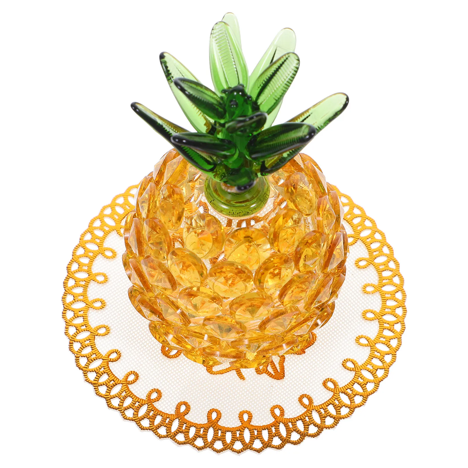 Yellow Crystal Pineapple Glass - огляд і ціна Paper Weight Crystal