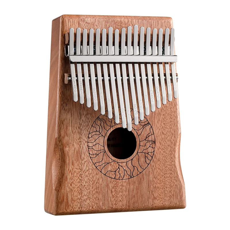 HLURU 17 21 Keys Kalimba Professional Finger Piano Full Solid Wood Veneer Mahogany Kalimba Thumb Piano Beginners Instrument