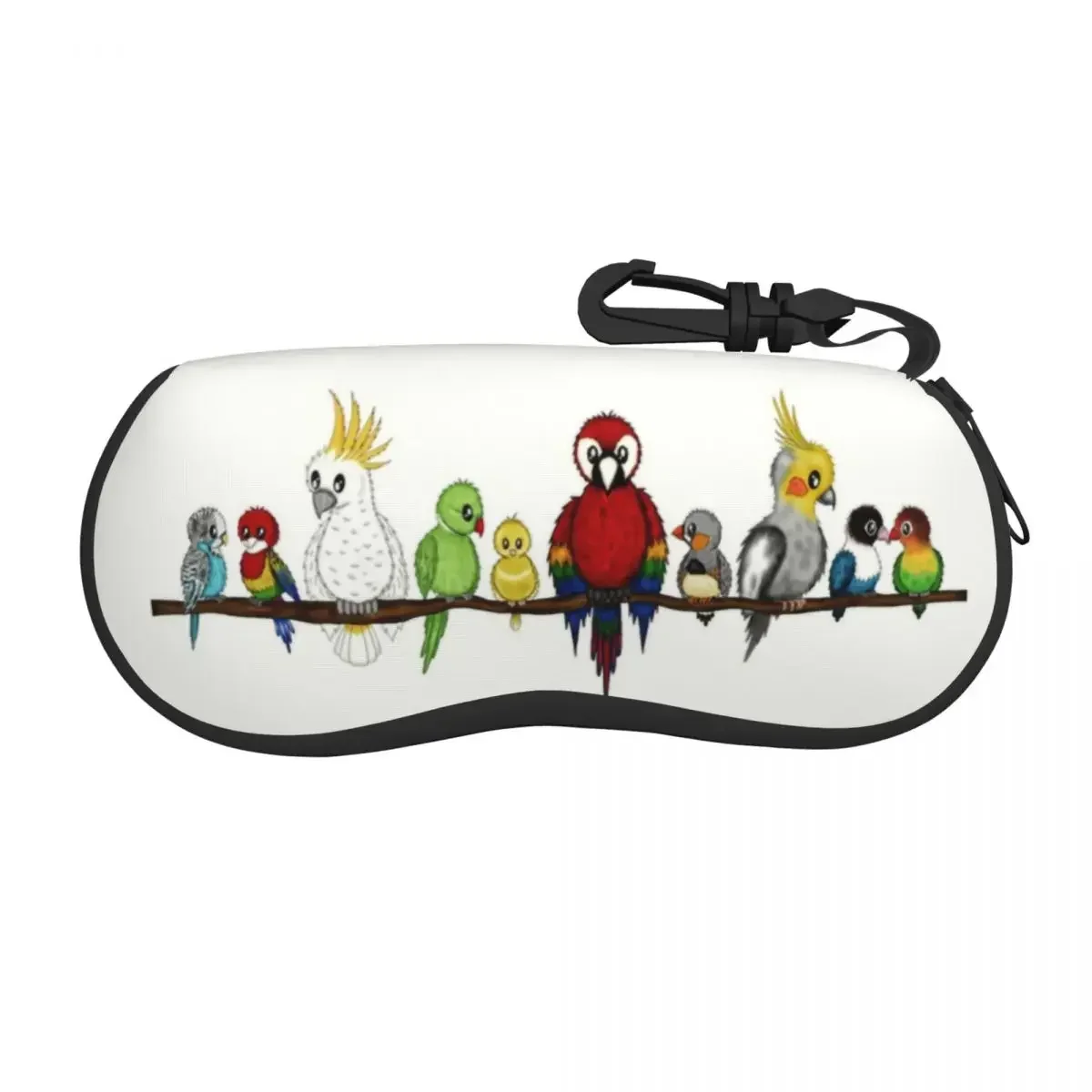 Cute Pet Birds Lovebird Shell Eyeglasses Protector Cases Cute Sunglass Case Parrots Glasses Pouch