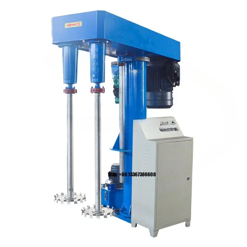 22kw 1000l Variable High Speed Disperser Dispersion Double-axis Hydraulic Lift Paint  Color Paste Dispersing Dissolver Mixer