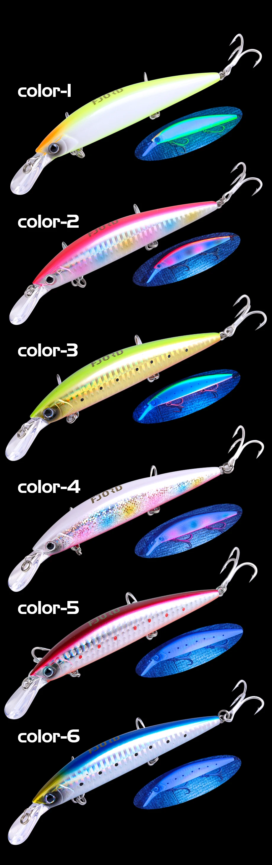 FJORD 110mm 37g Schwerer Sinkender Minnow Weitwurfköder mit UV-Effekt Laser-Hartplastik-Kunstköder Professioneller Salzwasser-Angelköder – Detail 6