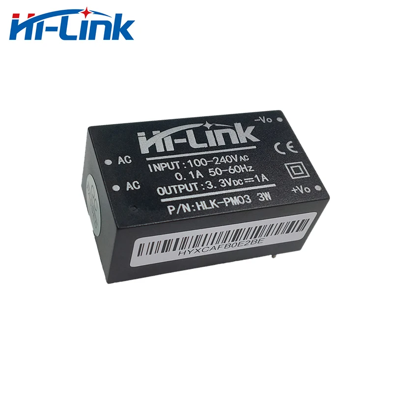 

Free shipping Hi-Link New 2pcs/lot Smart Home HLK-PM03 220v 3.3V 3W AC DC Isolated step Down Power Supply Module