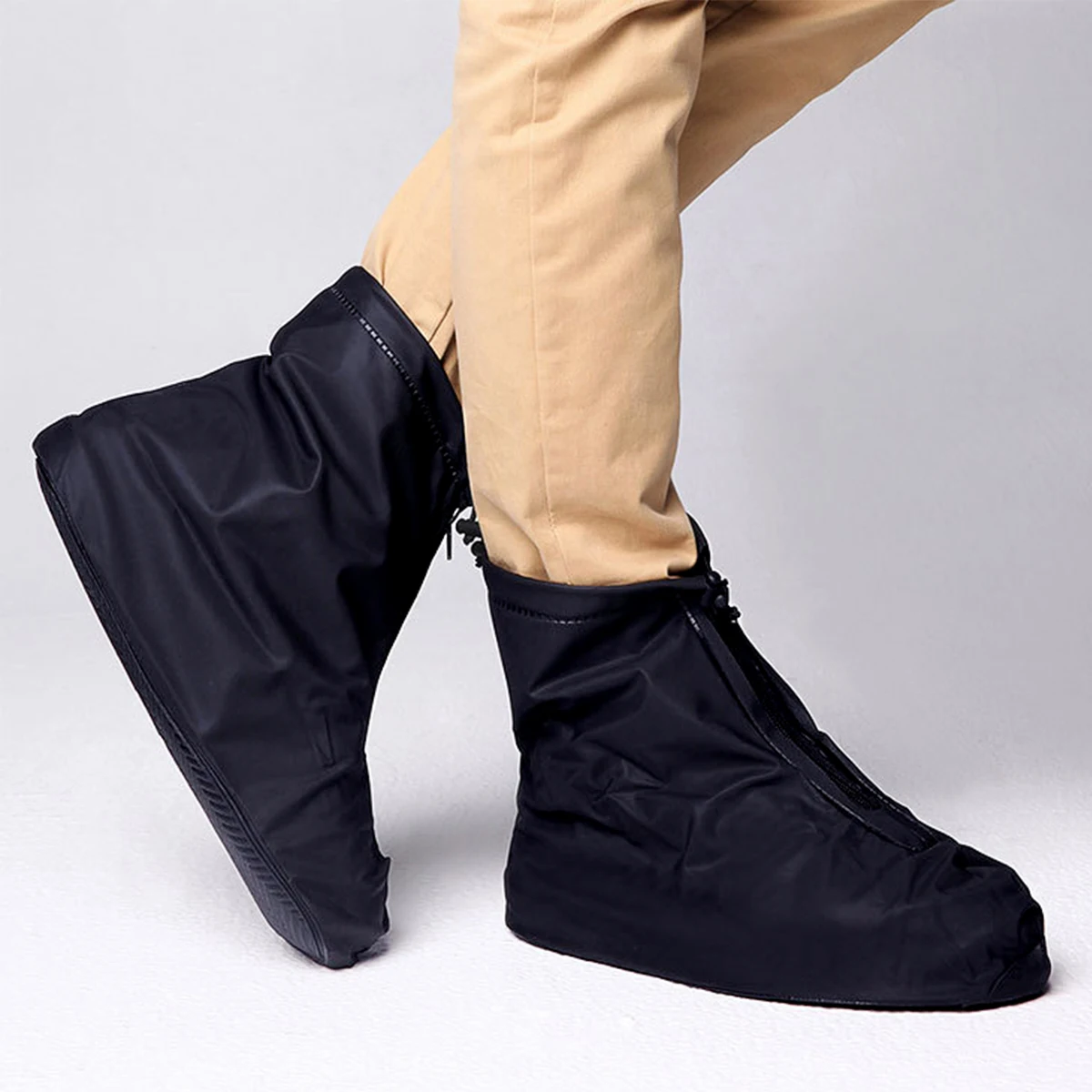 

Waterproof Rain Boot Cover Shoe Covers for Shoes Women Riding Black Nonslip and