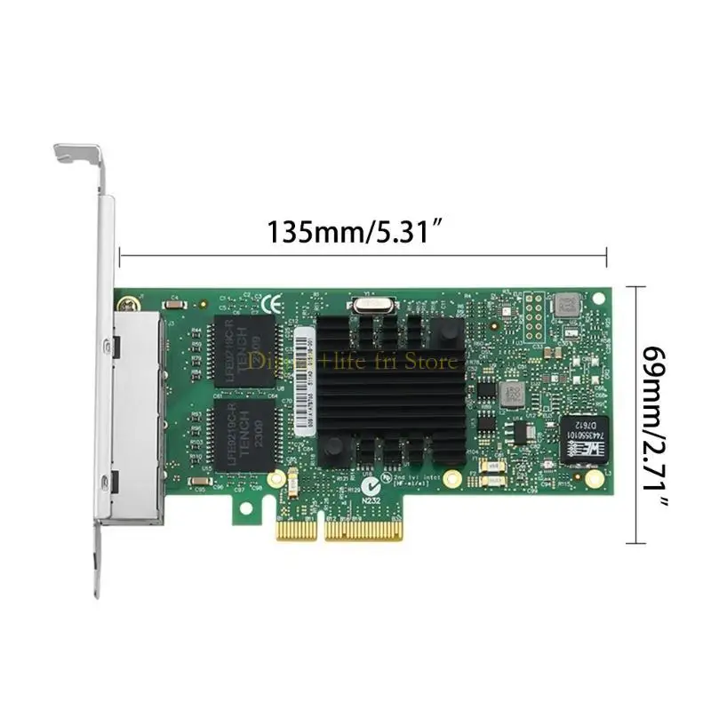 E06D 10/100/1000MBPS Adattatore rete PCI Express I350-T4 Quad RJ45 Porte, PCI-E scheda rete del server Ethernet