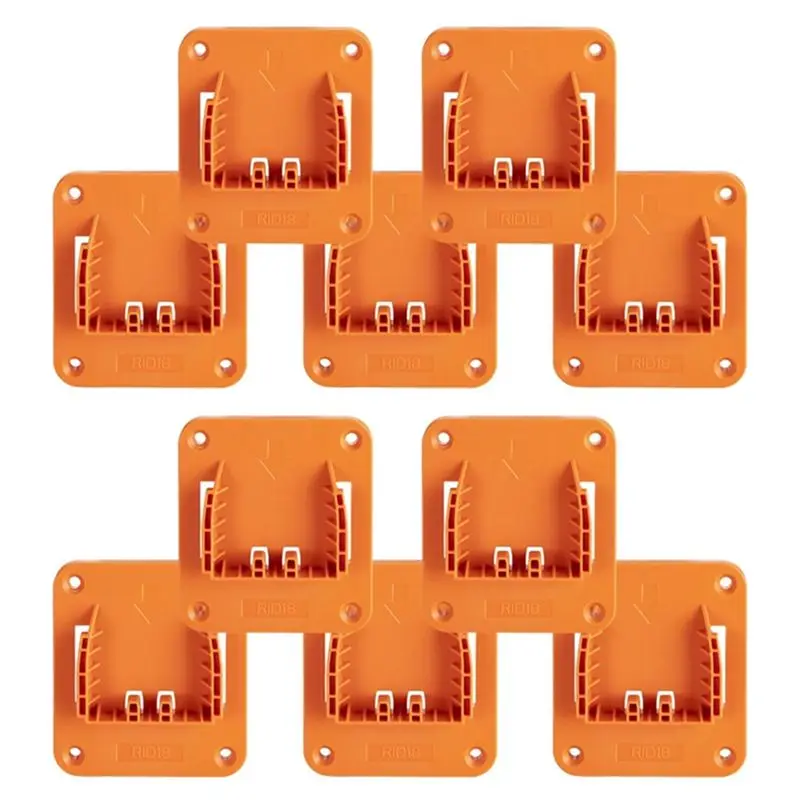 AEE8-10Pcs Tool Holder Mount For Ridgid 18V Power Tool Mounting Base Wall Mounting Bracket Storage With 20 Screws(No Tool)