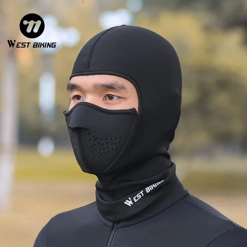 قناع الوجه الشتوي من WEST BIKING، أقنعة حرارية مغناطيسية للتزلج وركوب الدراجات، وشاح بالاكلافا مقاوم للرياح، معدات رياضية خارجية دافئة للدراجة