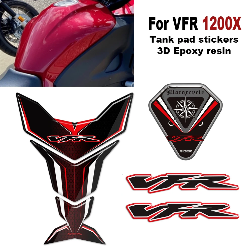 لهوندا VFR 1200X 1200 X VFR1200X CROSSTOURER خزان للدراجة النارية وسادة عظم السمك ملصقات حامي شعار الشارات الديكور