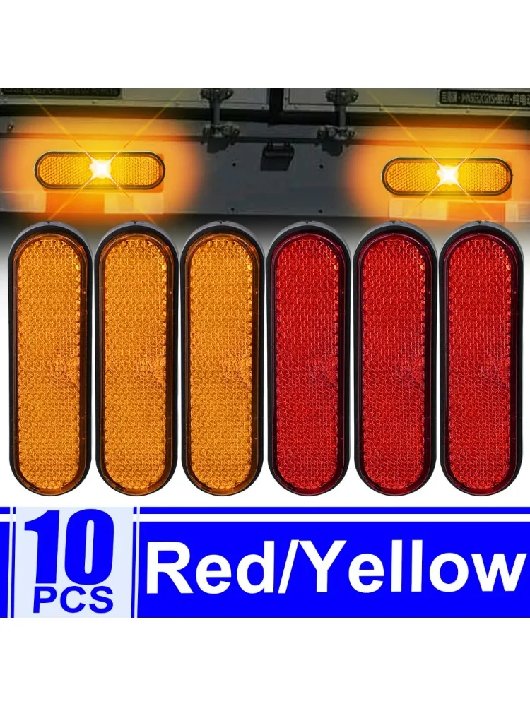 AliExpress NONE Universal Reflector Self-Adhesive Warning Sticker Motorcycle E-bike Night Safety Reflective Plate Car Truck Trailer Accessories