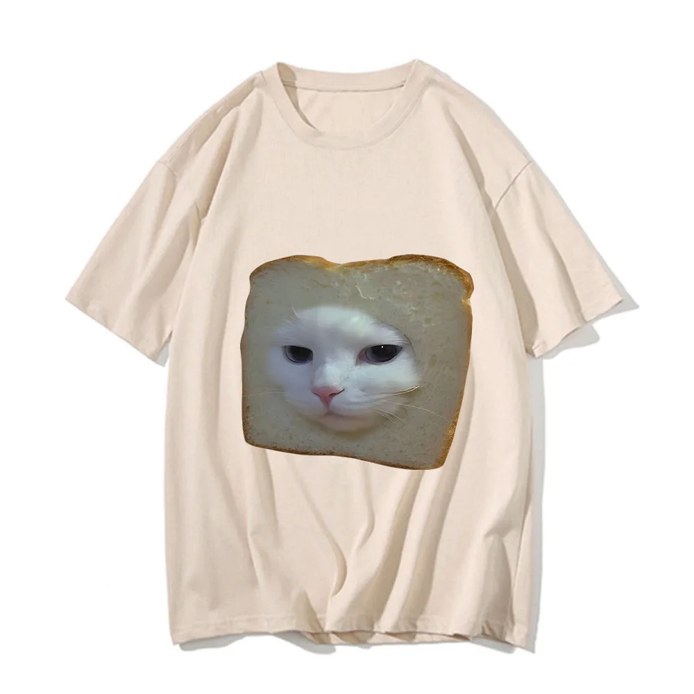 Funny Cat Emotion Graphic T-Shirt Men Women O-Neck Fashion Short Sleeve T Shirt Retro Clothing Oversized Cotton T-shirts Kawaii