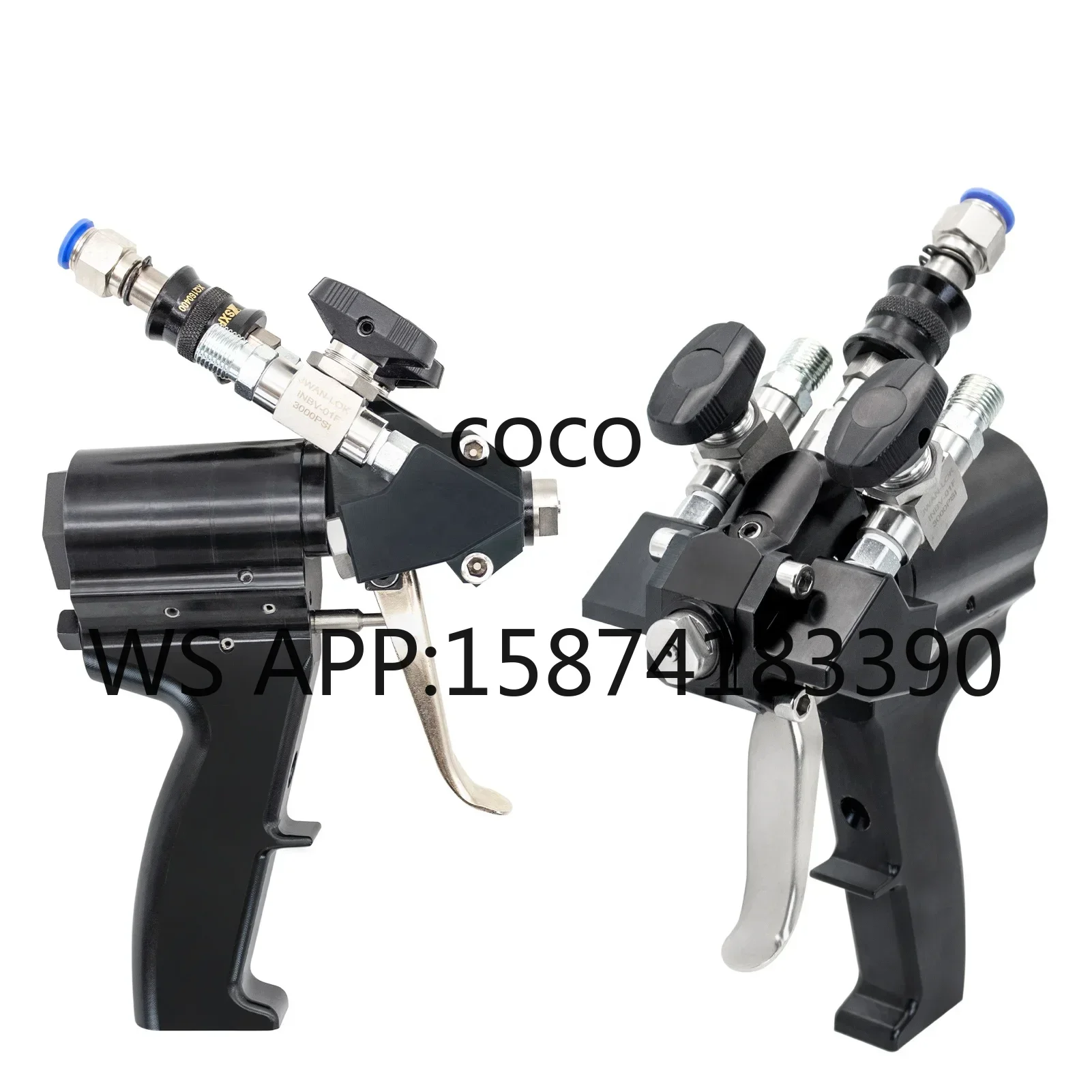 2. P2 Two Component PU Foam Spray Gun, High Pressure Air Purge Polyurea Paint Sprayer