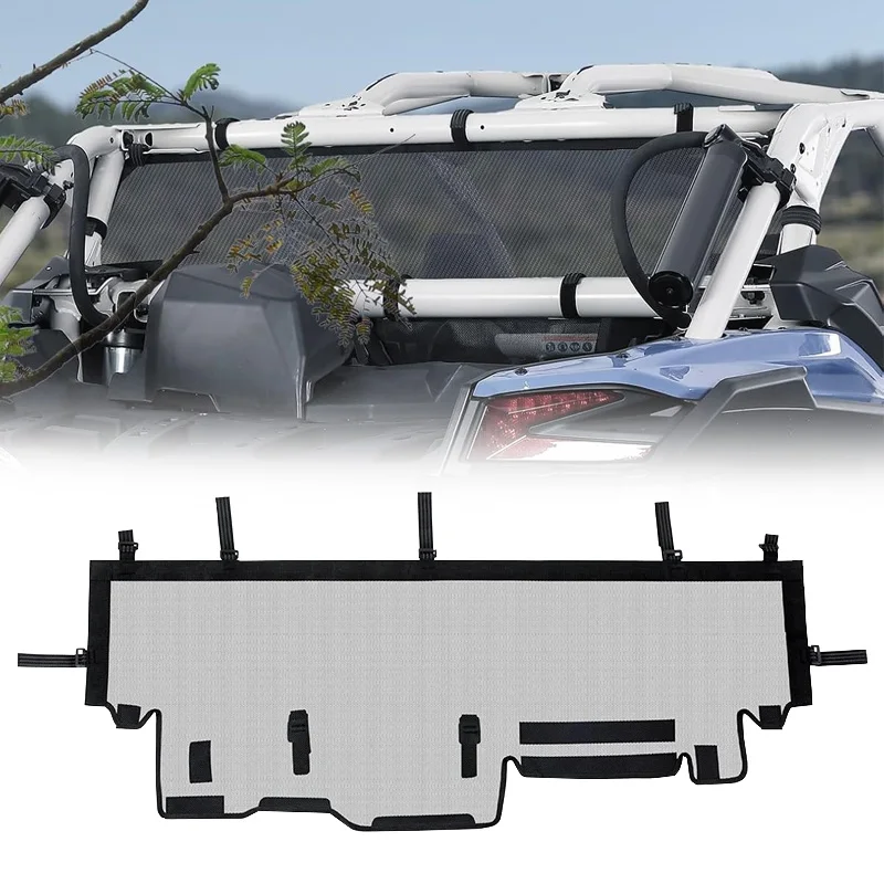 

Сетка на заднее стекло UTV, защита от пыли и ветра, УФ-стойкая, простая установка для Can-am Maverick X3 и X3 MAX Turbo 2018-2024