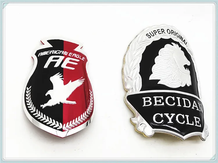 Decorative Sticker Reflective Label MTB Bicycle Logo  Head Pipe Label Accessories Waterproof Aluminum Alloy Bike Frame Sticker