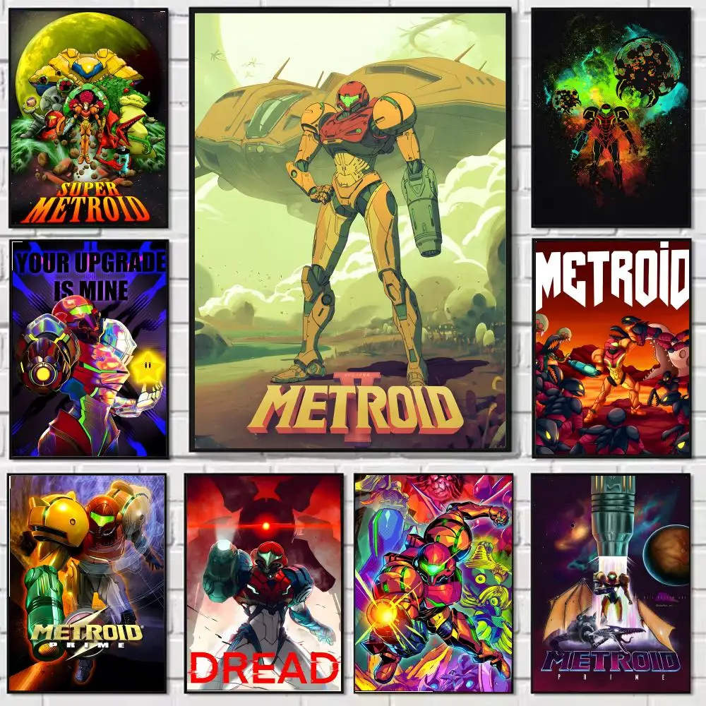 ملصق قماشي للخط من Metroid Prime: خالي من التجاعيد ومقاوم للماء ومتين لجميع الفضاء لتزيين الحائط