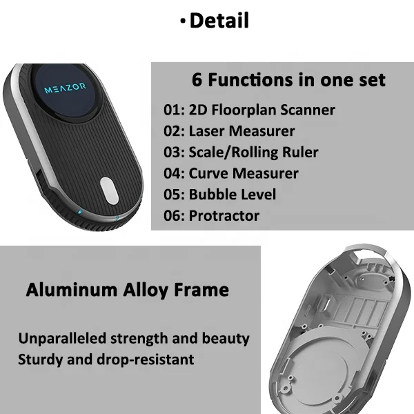 80ft Laser Rangefinders 360 Degree Measuring Gauging Tools USB Electronic Level Digital 3d 6 In 1 Compact Laser Measure
