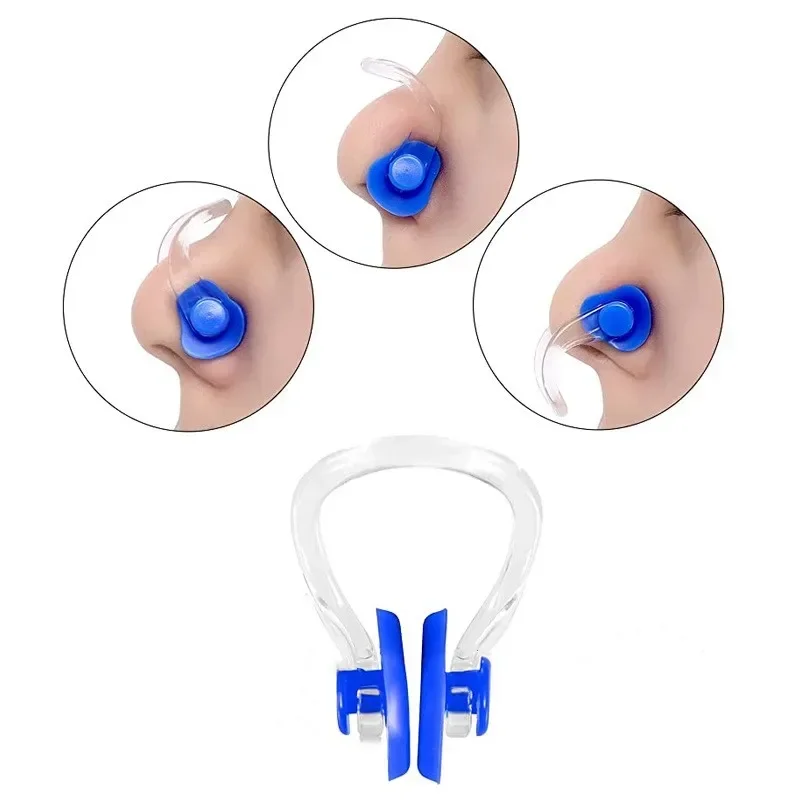 Reutilizáveis Soft Silicone Natação Nose Clips, Protetor de Nariz Impermeável para Homens e Mulheres, Nariz Clips, Acessórios de Natação