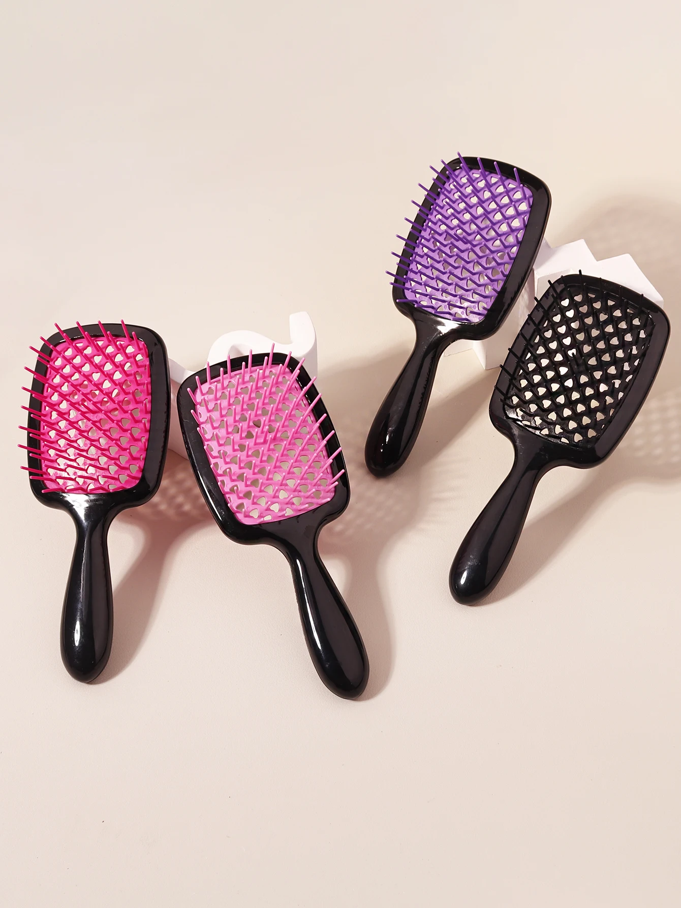 Hollow grid comb, anti-static hair brush, suitable for quick drying of hair,dual use of dry and wet, special for real hair wigs