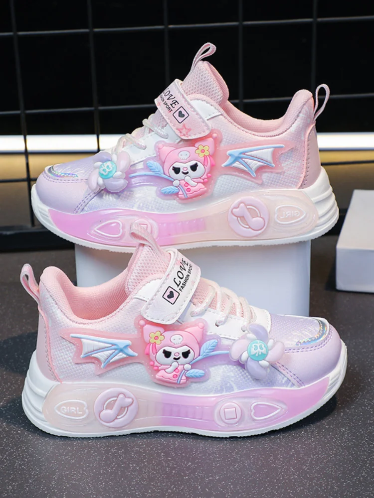 

Горячая девушка My Melody Kawaii, модные кроссовки для бега, студенческие весенне-осенние сезоны, детские неуклюжие кроссовки с героями мультфильмов аниме, новый стиль