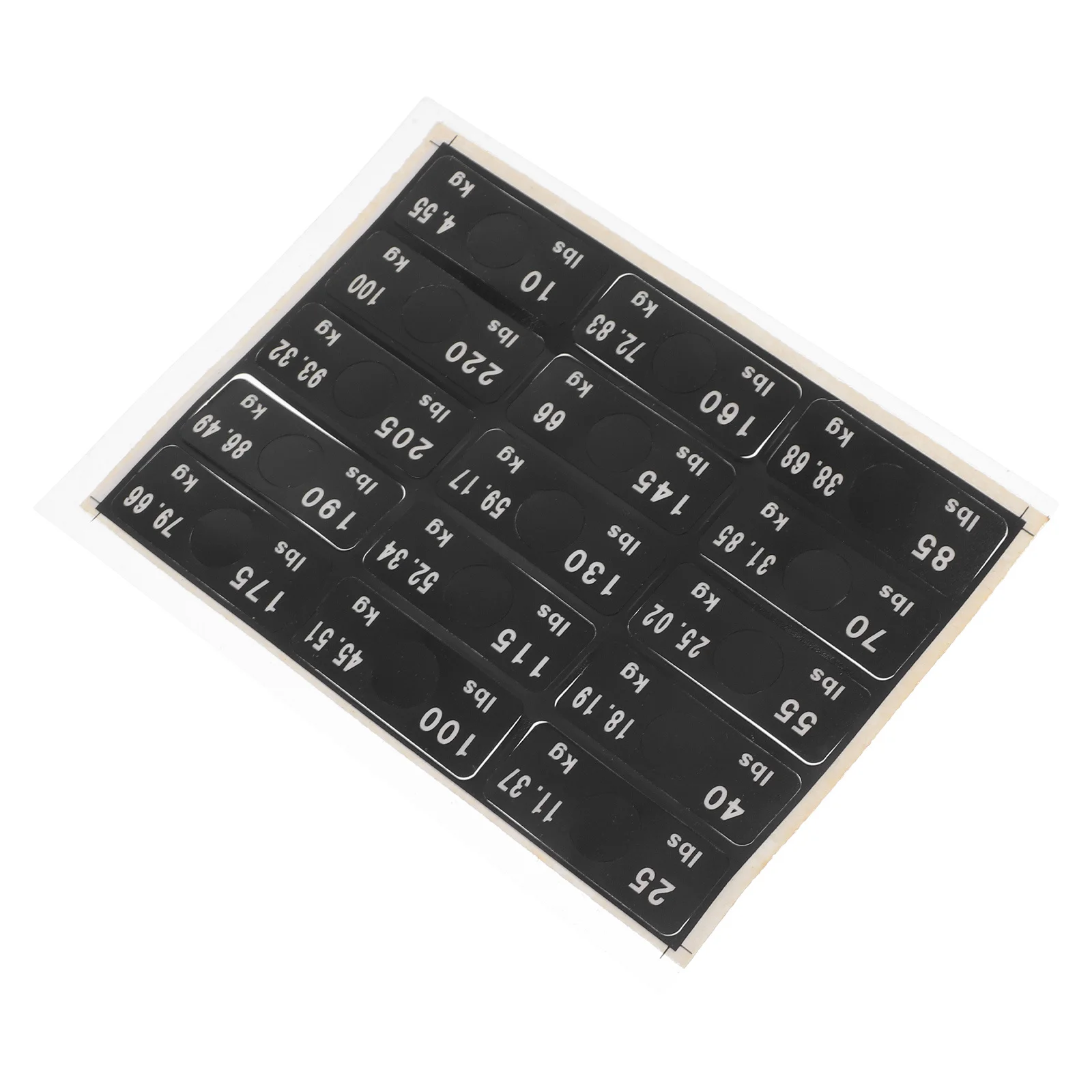 

1 Sheet Weight Block Stickers Gym Equipment Labels Self-Adhesive Tags For Dumbbells Barbells Weight Plates Easy Identification