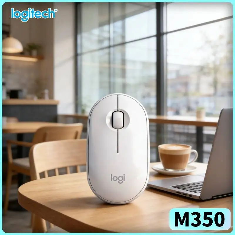 Logitech M350 Travel Wireless Mouse - Ultra-Thin, Silent Scroll, 10m Range, USB Storage, Laptop Bag Friendly Essential