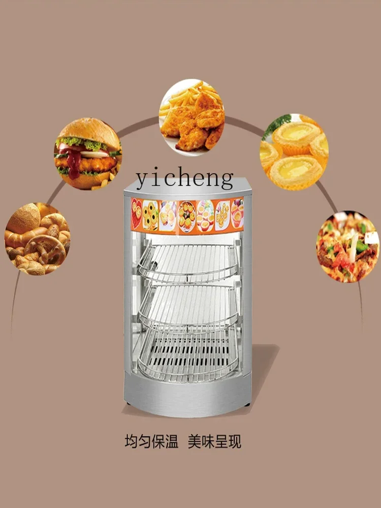 Heated Display Cabinet Commercial Household Desktop Display Cabinet Heating Hamburger Cooked Food Display Cabinets