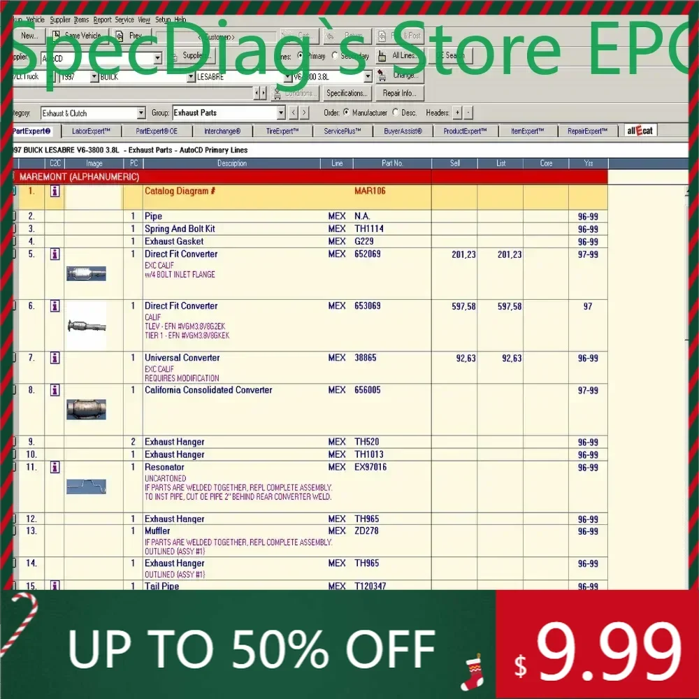 

Цены SpecDiag LaserCat 2024, США