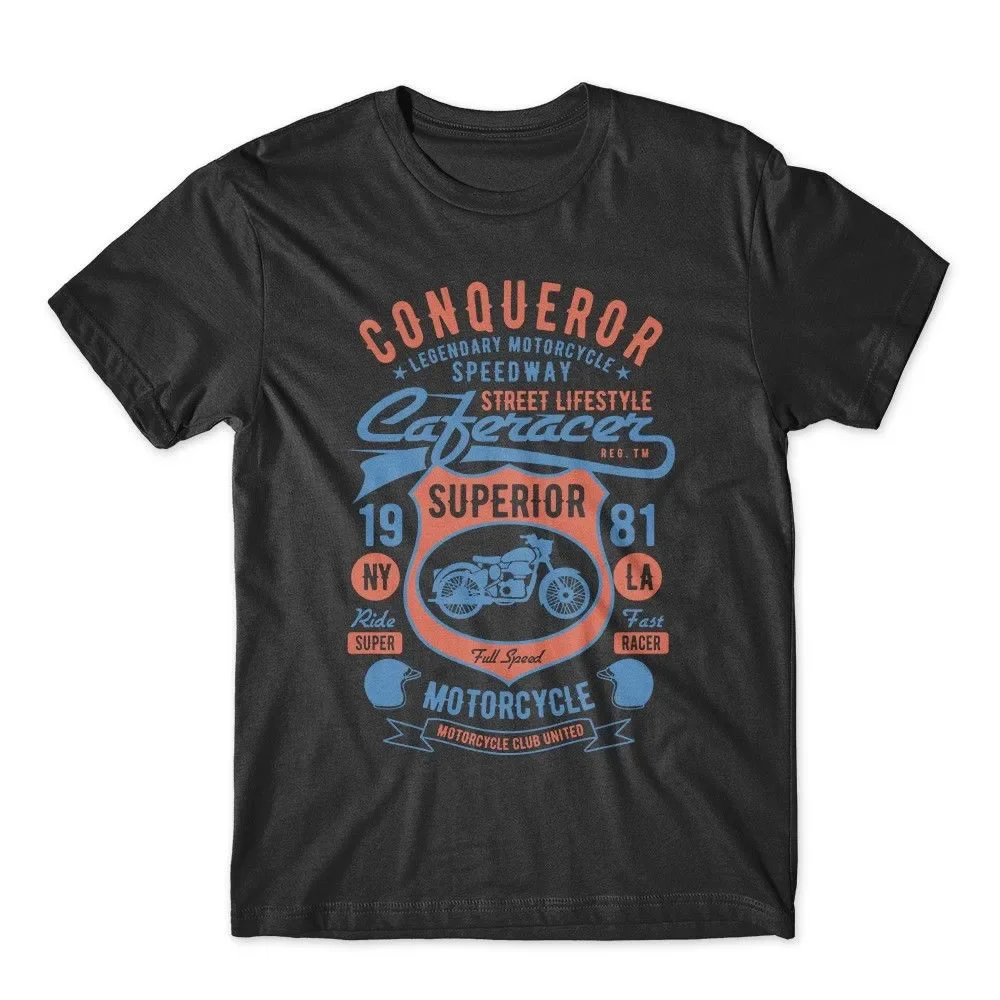 Conquérateur Speedway t-shirt moto motard 100 coton Premium t-shirt nouveau