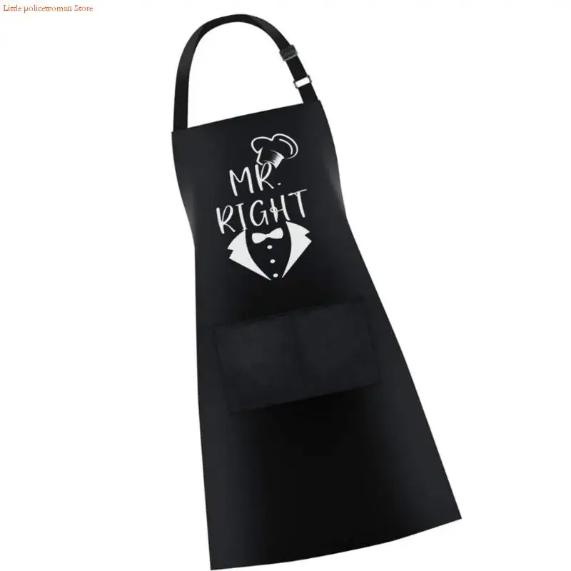 F92D Assormissement couple tabliers en polyester usure Mr & Mme Broidered Design STACTS Ajustins